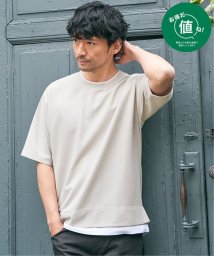 ikka/【吸水速乾】ドライ鹿の子5分袖レイヤードTシャツ/505892362