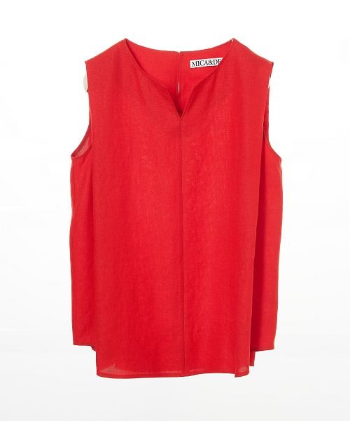 MICA&DEAL(マイカアンドディール)/shoulder tuck blouse/RED