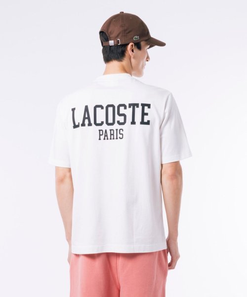 LACOSTE Mens(ラコステ　メンズ)/バックプリントベーシックTシャツ/ホワイト