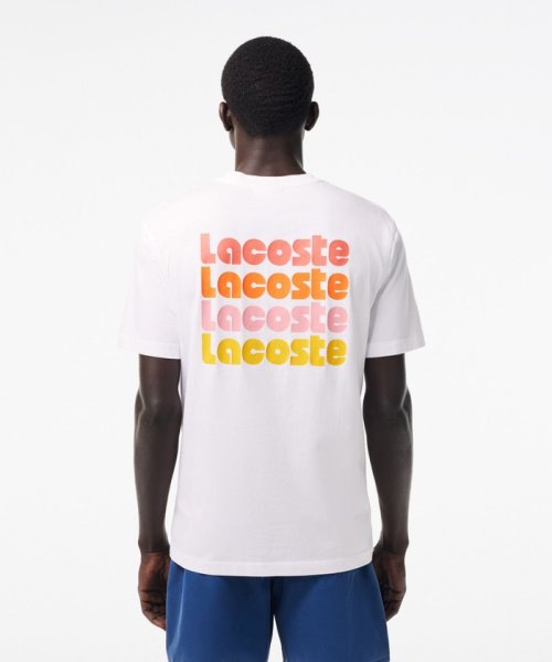 LACOSTE Mens(ラコステ　メンズ)/リピートネームバックプリントTシャツ/ホワイト