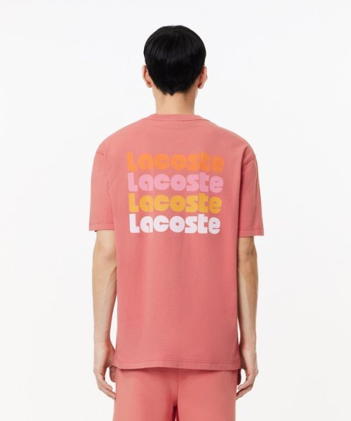 LACOSTE Mens(ラコステ　メンズ)/リピートネームバックプリントTシャツ/ローズ
