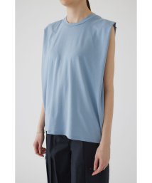 RIM.ARK(リムアーク)/Smooth texture square tops/L/BLU