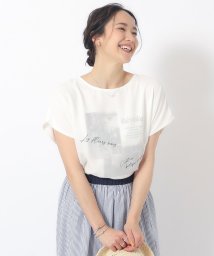 セール】1枚でサマ見え シフォンレイヤード 転写プリントTシャツ  