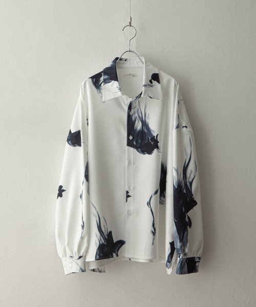 Nilway(ニルウェイ)/Assorted design pattern shirt/ホワイト