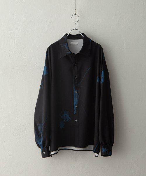Nilway(ニルウェイ)/Assorted design pattern shirt/ブラック系3