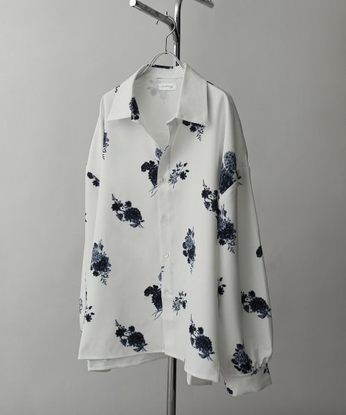 Nilway(ニルウェイ)/Assorted design pattern shirt/ホワイト系2