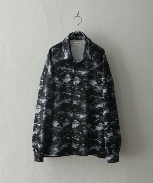 Nilway(ニルウェイ)/Assorted design pattern shirt/ブラック系5