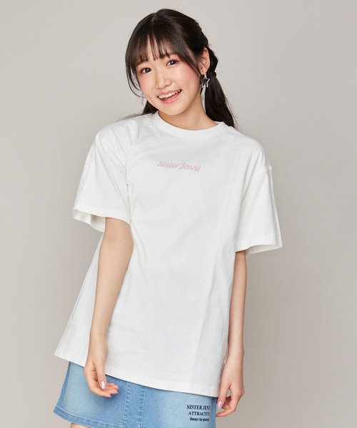 SISTER JENNI(シスタージェニィ)/防蚊バックハートロゴBIGTシャツ/オフホワイト