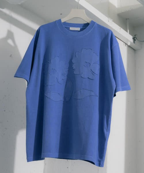 SENSE OF PLACE by URBAN RESEARCH(センスオブプレイス バイ アーバンリサーチ)/フェードポップアートフラワーTシャツ(5分袖)/ROYALBLUE