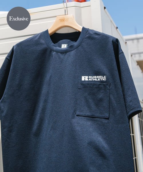 URBAN RESEARCH DOORS(アーバンリサーチドアーズ)/【予約】『別注』RUSSELL ATHLETIC×DOORS　DRY－POWER S/S T－shirts/NAVY