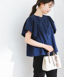 URBAN RESEARCH ROSSO(URBAN　RESEARCH　ROSSO)/【予約】F by ROSSO　撥水ギャザースリーブブラウス/NAVY