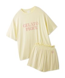 gelato pique(gelato pique)/【接触冷感】カラフルレーヨンロゴTシャツ＆ショートパンツセット/YEL