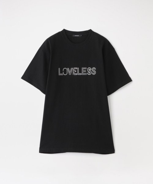 LOVELESS　MENS(ラブレス　メンズ)/イレギュラーロゴTシャツ/ブラック