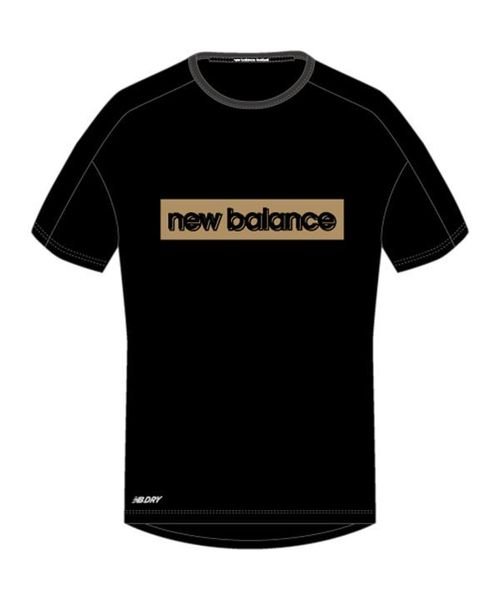 new balance(ニューバランス)/プラクティスシャツ/ブラック/ゴールド