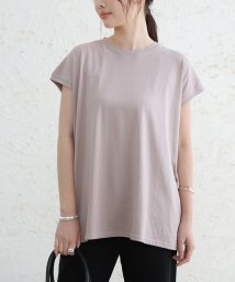 Doux Belle(ドゥーベル)/Tシャツ 半袖トップス 体型カバー/ピンク