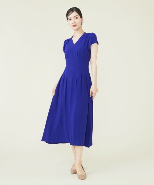 Sybilla(シビラ)/タッキングデザインドレス/ブルー