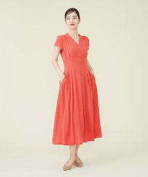 Sybilla(シビラ)/タッキングデザインドレス/オレンジ