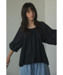 BLACK BY MOUSSY(ブラックバイマウジー)/back open gather blouse/BLK