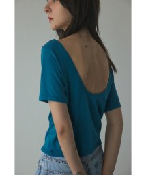 BLACK BY MOUSSY(ブラックバイマウジー)/back open t－shirt/BLU