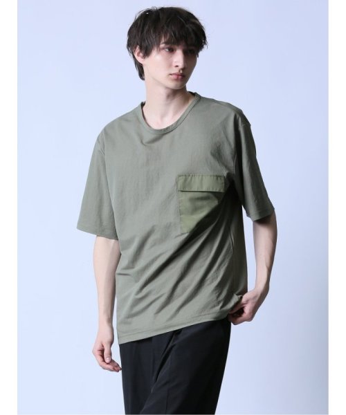 semanticdesign(セマンティックデザイン)/KAITEKI+ クルーネック半袖Tシャツ&タンクトップ アンサンブル/カーキ