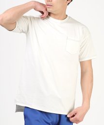 LUXSTYLE(ラグスタイル)/無地胸ポケット半袖Tシャツ/Tシャツ 半袖 メンズ 半袖Tシャツ ポケットTシャツ 春夏 無地 ビッグシルエット/ホワイト