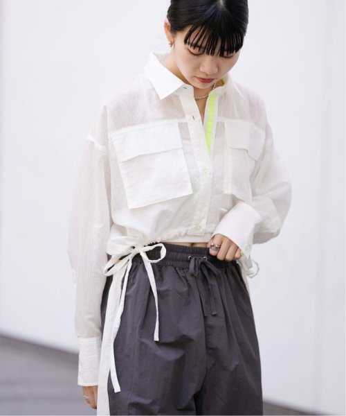 JOINT WORKS(ジョイントワークス)/ANNA SUI NYC シアー配色ドロストショートシャツ　ANNY－367/ホワイト