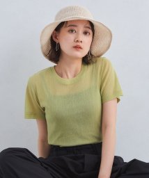 green label relaxing/シアー ラメ チュール Tシャツ/506178278