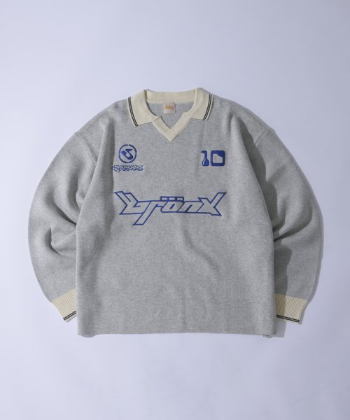 PAL OUTLET(パル　アウトレット)/【WHO'S WHO gallery】BRONXサッカーニット/グレー