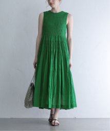 La Totalite(ラ　トータリテ)/《予約》【ne Quittez pas/ヌキテパ 】Shirring Sleeveless Dress/グリーン