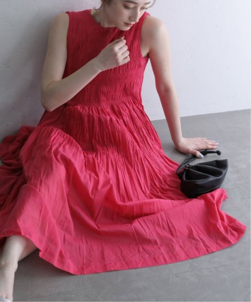 La Totalite(ラ　トータリテ)/【ne Quittez pas/ヌキテパ 】Shirring Sleeveless Dress/ピンク