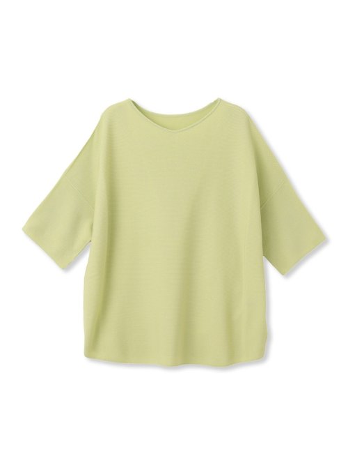 【新色追加】ホールガーメント5分袖ニットプルオーバー≪手洗い可能≫ 