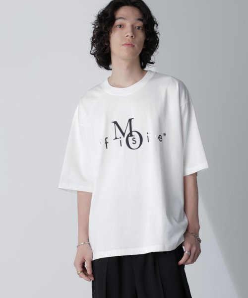 nano・universe(ナノ・ユニバース)/「MOFFISIE」オリジナルプリント刺繍 Tシャツ 半袖/ホワイト