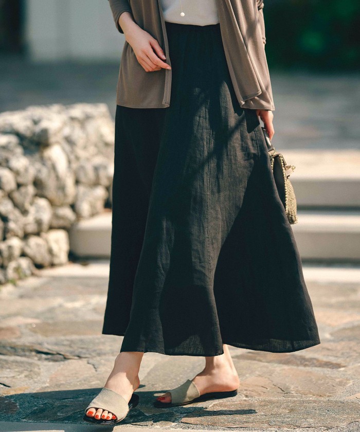 ブラウン系｜Aラインスカート｜23区 (Lサイズ)(ニジュウサンク Lサイズ