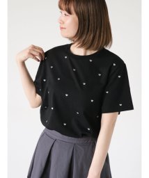 Lugnoncure(ルノンキュール)/【接触冷感】ハート刺繍Tシャツ/ブラック