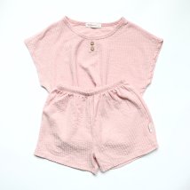 BACKYARD FAMILY(バックヤードファミリー)/可愛いキッズパジャマ コットン 半袖 ykmm202303/ピンク