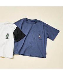 BREEZE(ブリーズ)/WEB限定 刺繍ワッペンTシャツ/ブルー