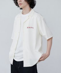 coen/刺繍ハッポウプリントオープンカラーシャツ/506170432