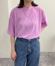 fredy emue(フレディエミュ)/ベロア半袖Tシャツ/ピンク