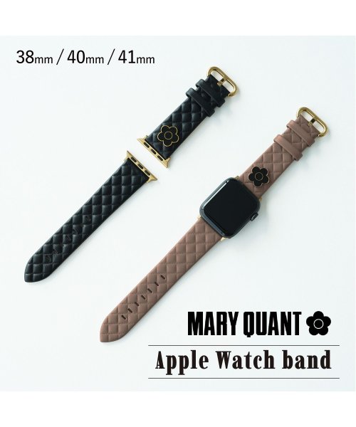 MARY QUANT(マリークヮント)/MARY QUANT マリークヮント アップルウォッチ バンド レディース 41mm 40mm 38mm Apple Watch Band ブラック ベージュ /グレージュ
