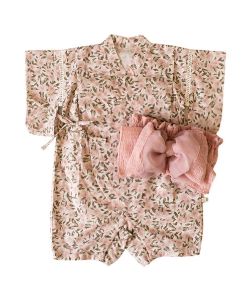 mocmof モクモフ 子供服 女の子 男の子 ロンパース 花柄 ベビー 赤ちゃん 70－90対応 帯付き 浴衣袖 帯付き 浴衣袖ロンパース 花柄 ブラック ア 人気・おすすめ｜使いやすい・旅行におすすめ セール中 全国発送 国内発送対応