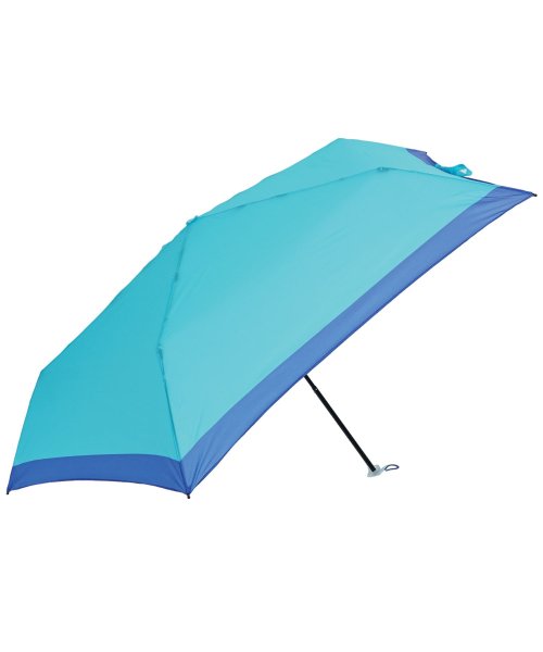 MAGICAL TECH(マジカルテック)/マジカルテック MAGICAL TECH 折りたたみ傘 軽量 雨傘 レディース 55cm スリム コンパクト ヘムボーダー 50 ネイビー ブルー ピンク 10/ブルー