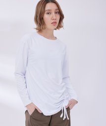 NERGY(ナージー)/【UV】ドロストギャザーロングスリーブTシャツ/ホワイト（10）