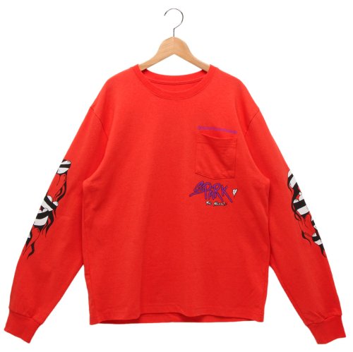 クロムハーツ Tシャツ カットソー ロンT レッド メンズ CHROM