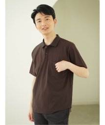 TAKA-Q(タカキュー)/接触冷感 吸水速乾 半袖ポロシャツ/ブラウン