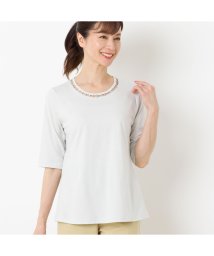 LOBJIE/ハシゴ刺繍 コットンTシャツ/506203868