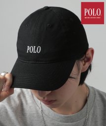 POLO BCS(ポロ　ビーシーエス)/【POLO BCS / ポロビーシーエス】POLO BCS/POLO embroidery law cap キャップ 帽子 ロゴ コットンキャップ/ブラック 