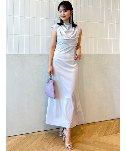 フロントドレープジャージーワンピース 着丈 バスト ウエスト ヒップ