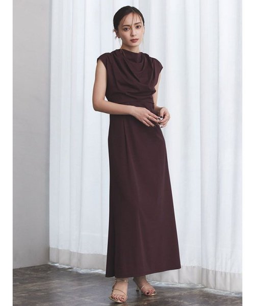 フロントドレープジャージーワンピース 着丈 バスト ウエスト ヒップ