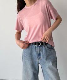 CANAL JEAN(キャナルジーン)/El mar(エルマール) シアー半袖Tシャツ/ピンク