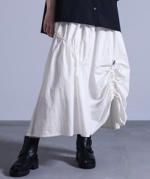 osharewalker(オシャレウォーカー)/『変形シャーリングデザインスカート』/オフホワイト
